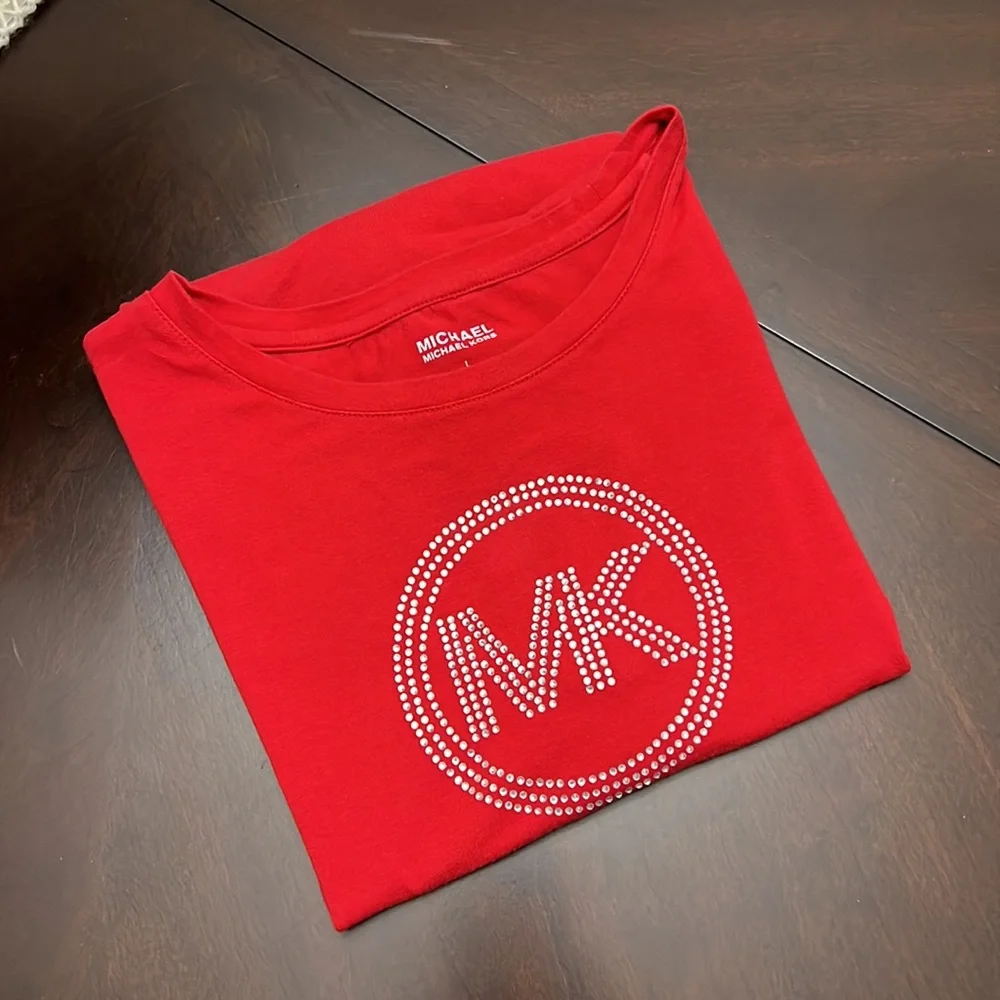 Michael Kors T Shirt Short Sleeve Size L Color Red - Picture 5 of 6